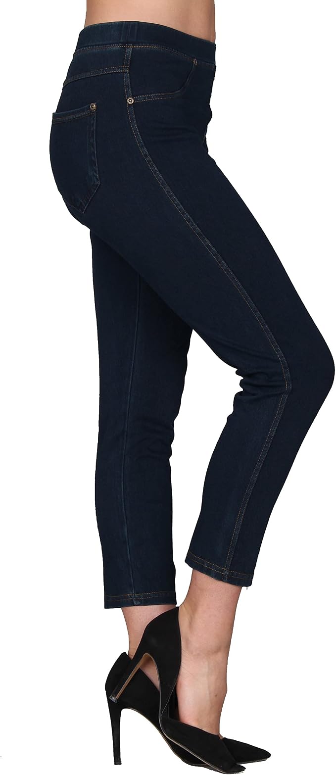 Capri Indigo With Gold Stitching