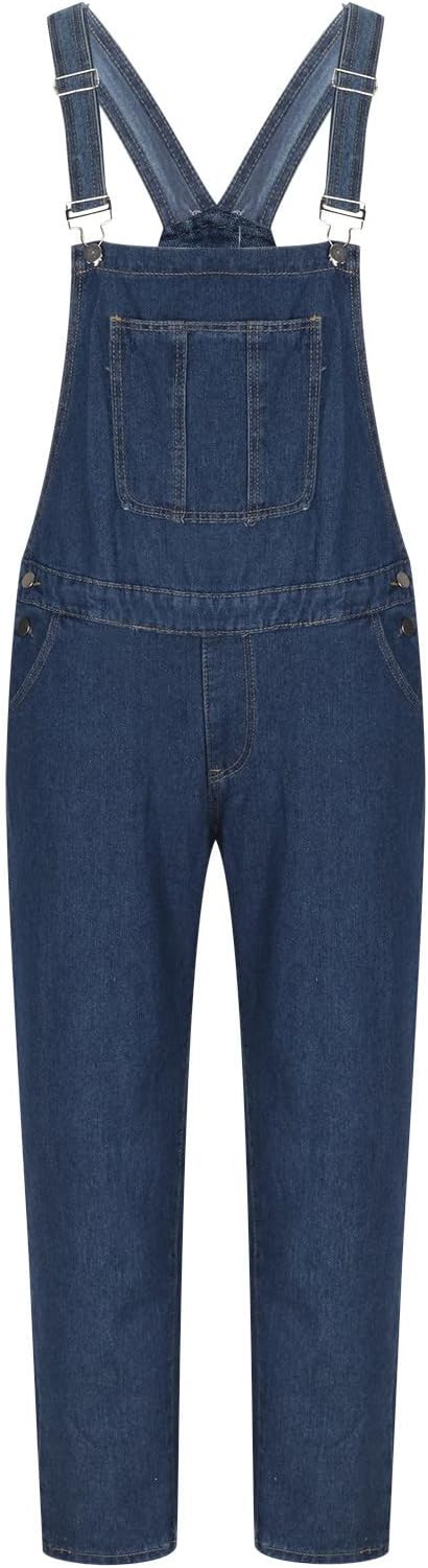 06#loose Fit Breathable Jumpsuit-dark Blue