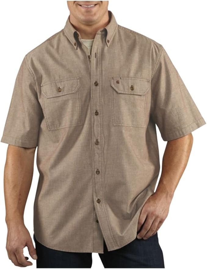 Dark Tan Chambray