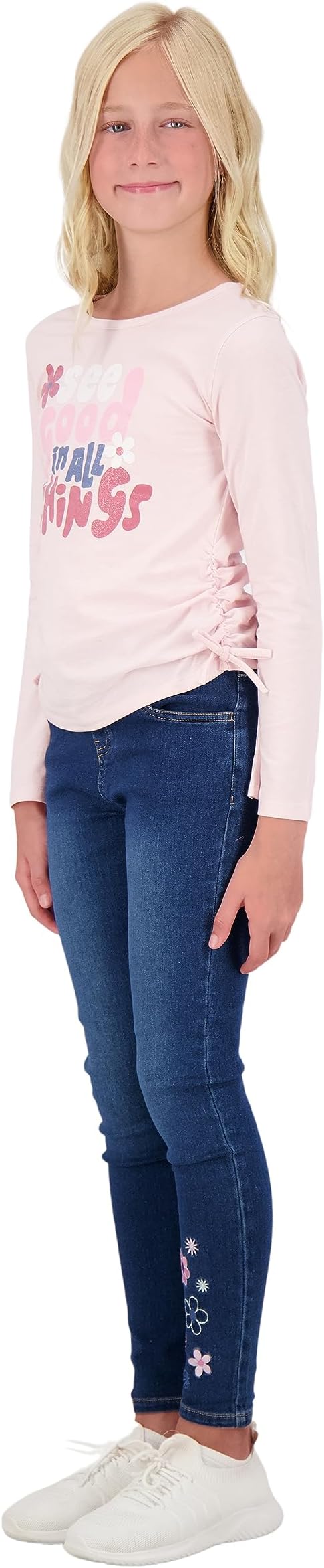 Light Pink-medium Dark Wash