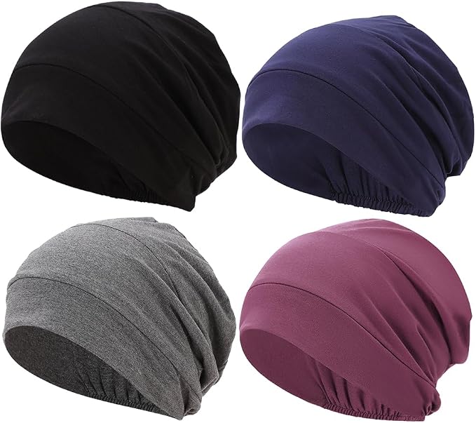 4 Pcs,black+dark Gray+navy+magenta Purple