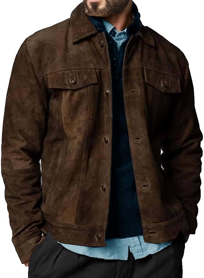 Dark Brown Suede Leather