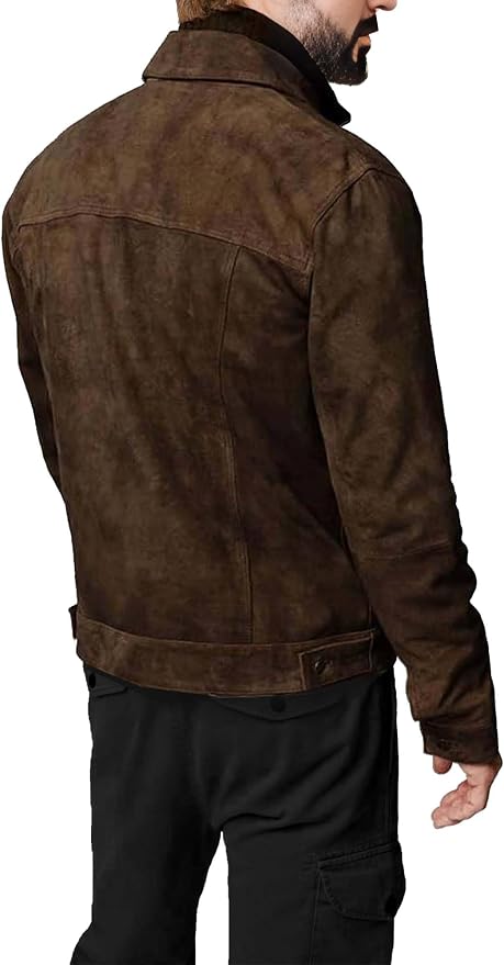 Dark Brown Suede Leather