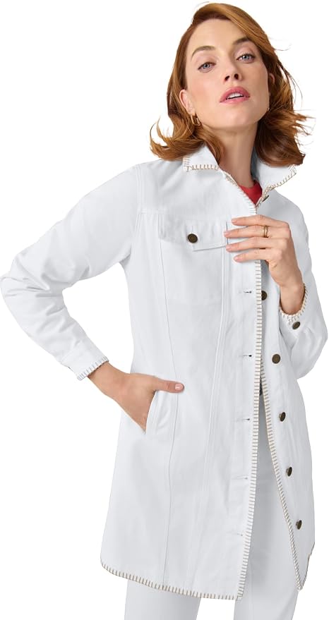 White New Khaki Whipstitch
