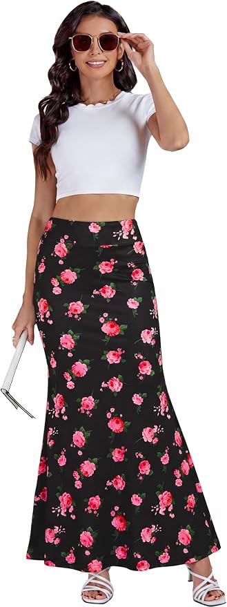 Rose Print Black
