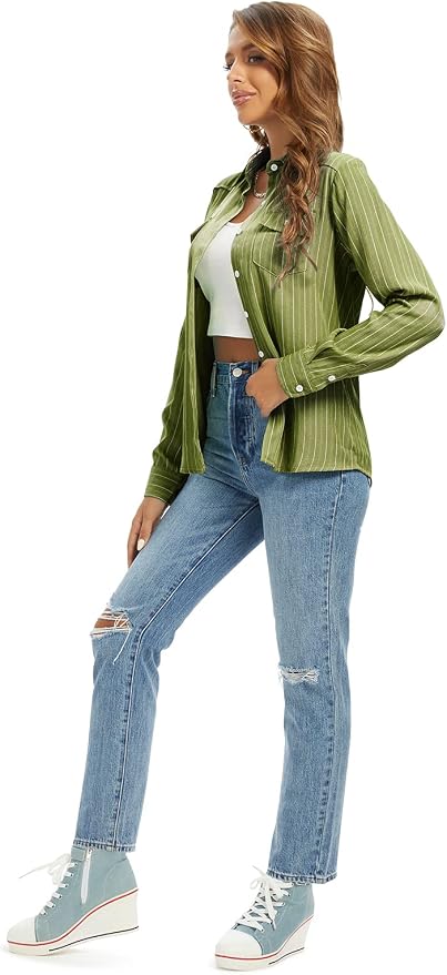Striped Army Green