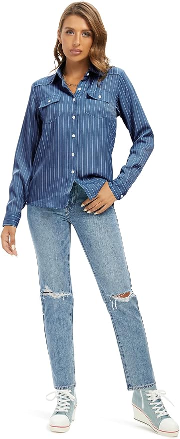 Striped Blue