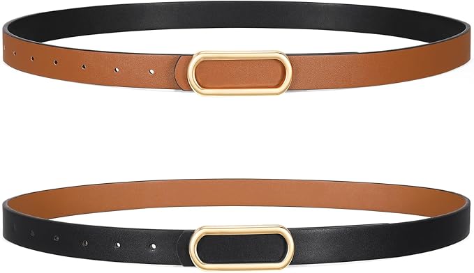 1pack-black/Brown(gold Circular Buckle)