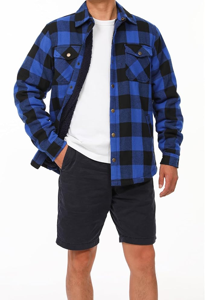 Sherpa Lined Buffalo Plaid Blue