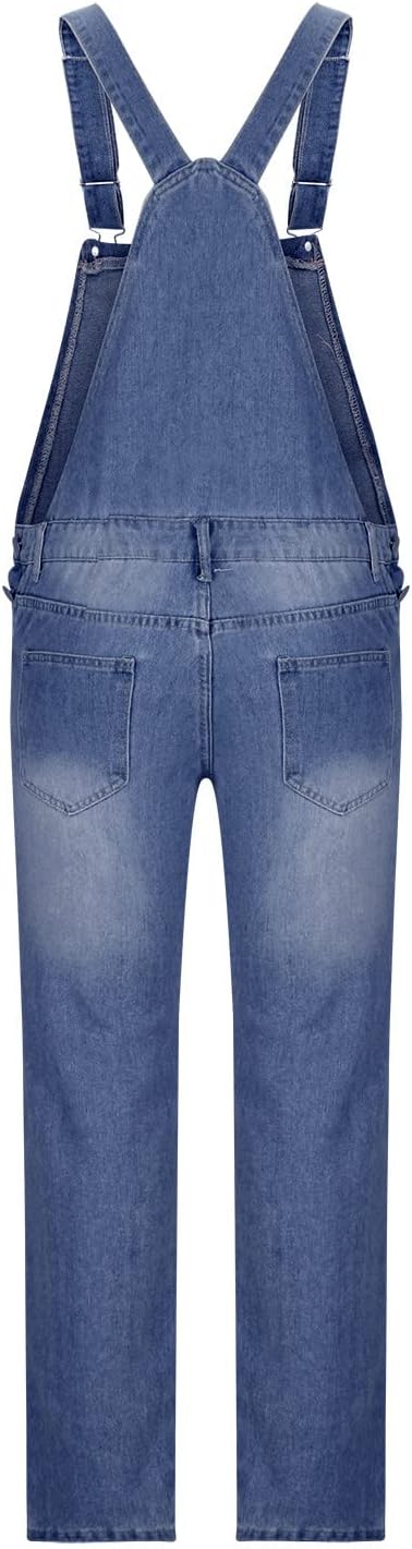 26#wash Denim Jumpsuit-blue