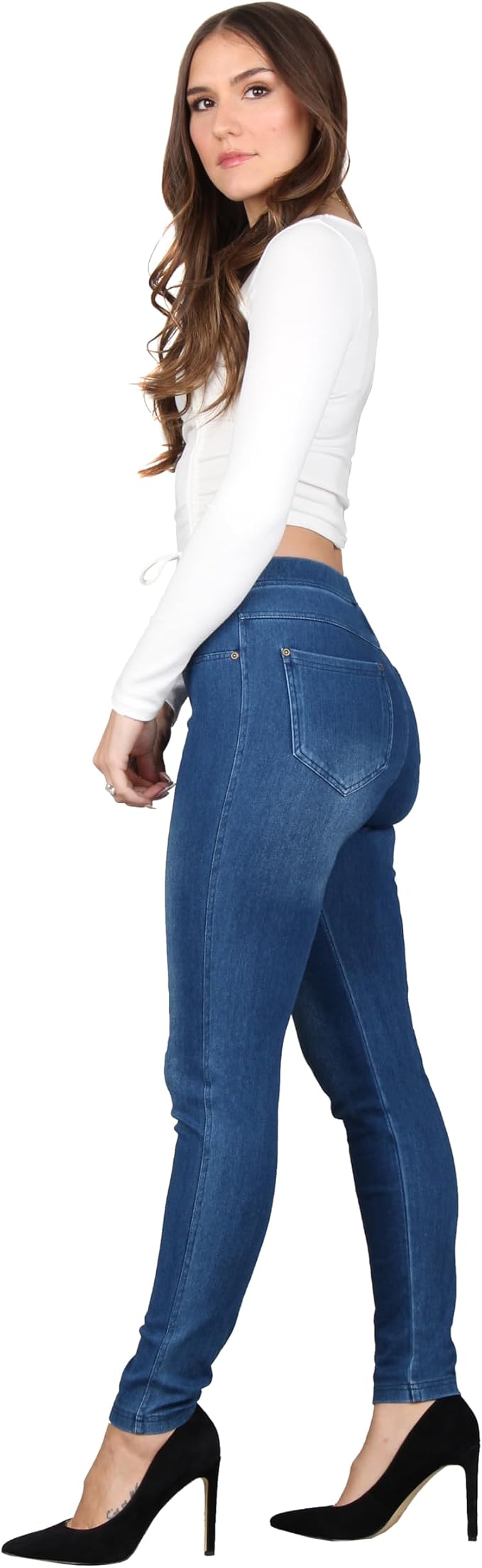Mid Blue With Blue Stitching