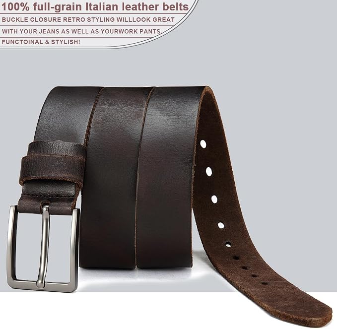 Full Grain Mocha Brown Belt