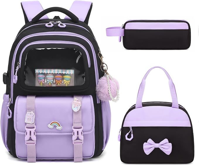Black Purple-3pcs