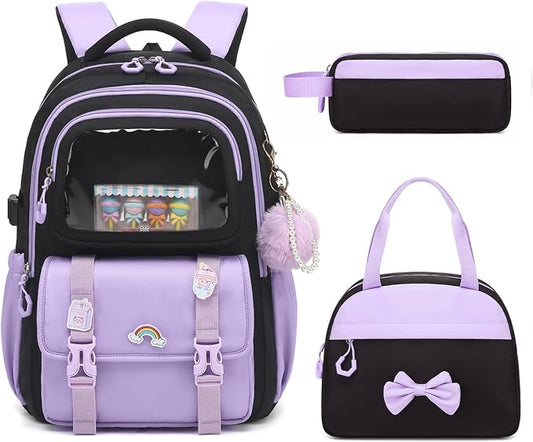 Black Purple-3pcs