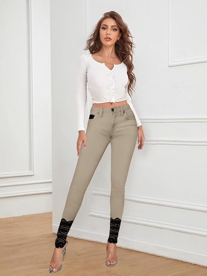 Lace-khaki