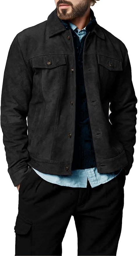 Black Suede Leather