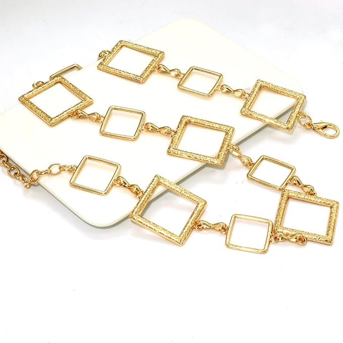 Large Small Squares Gold