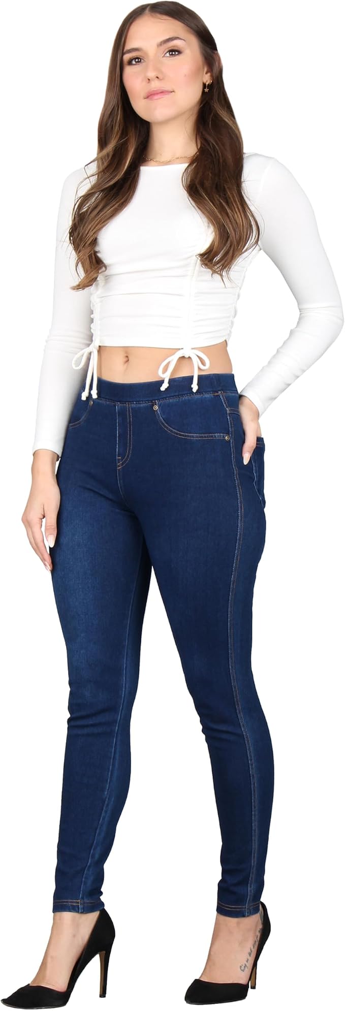 Dark Blue With Gold Stitching