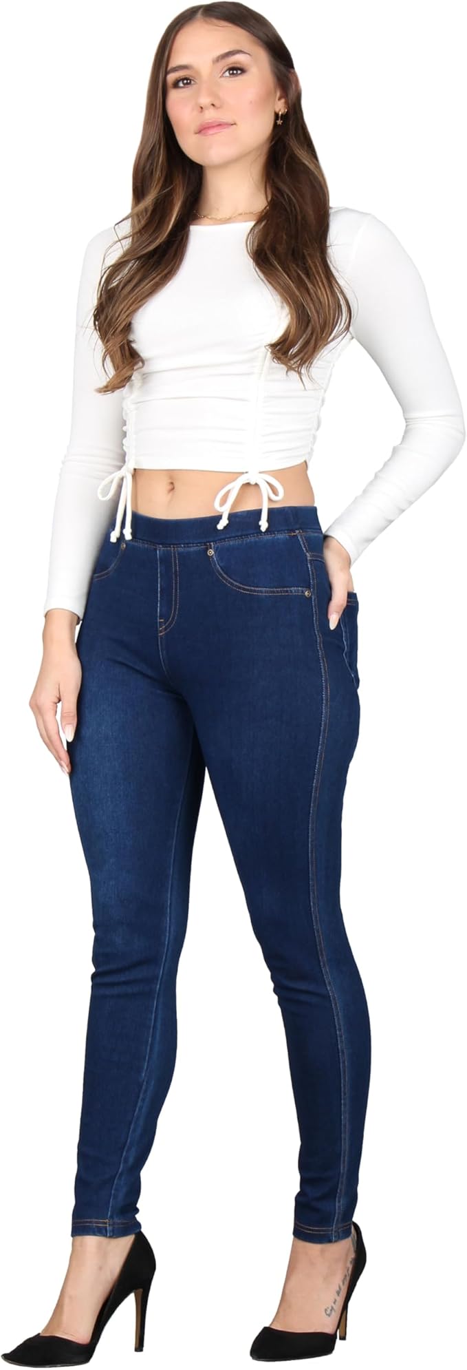 Dark Blue With Gold Stitching