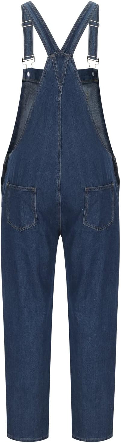 06#loose Fit Breathable Jumpsuit-dark Blue