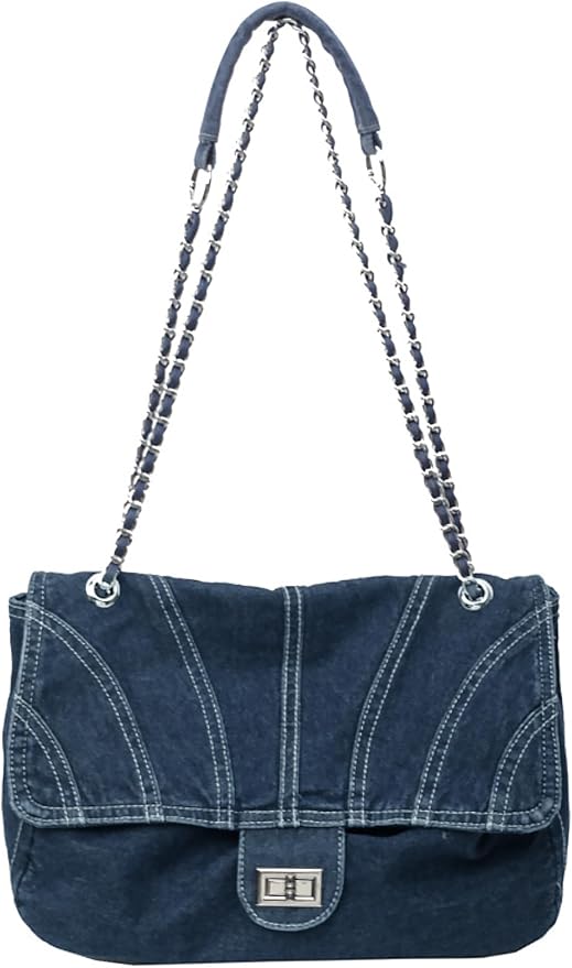 #C Dark Blue Denim Bag