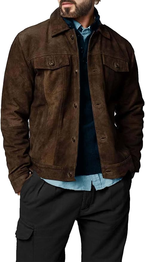 Dark Brown Suede Leather