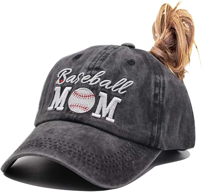 Embroidered Ponytail Black