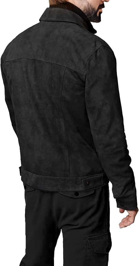 Black Suede Leather