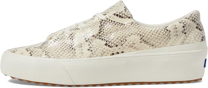 Cream Snakeskin Leather