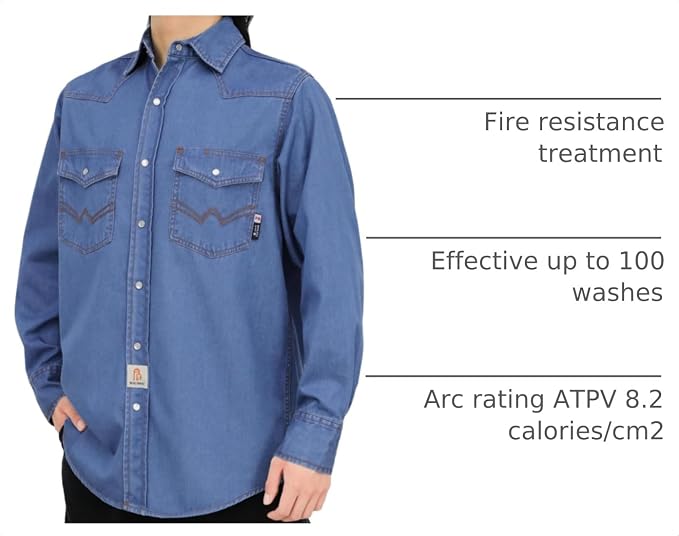Pearl Snap Denim Light Blue