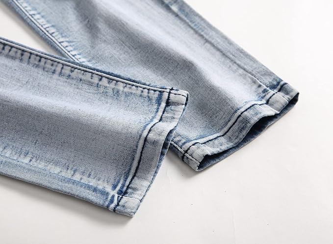 Light Blue Biker - Stretch