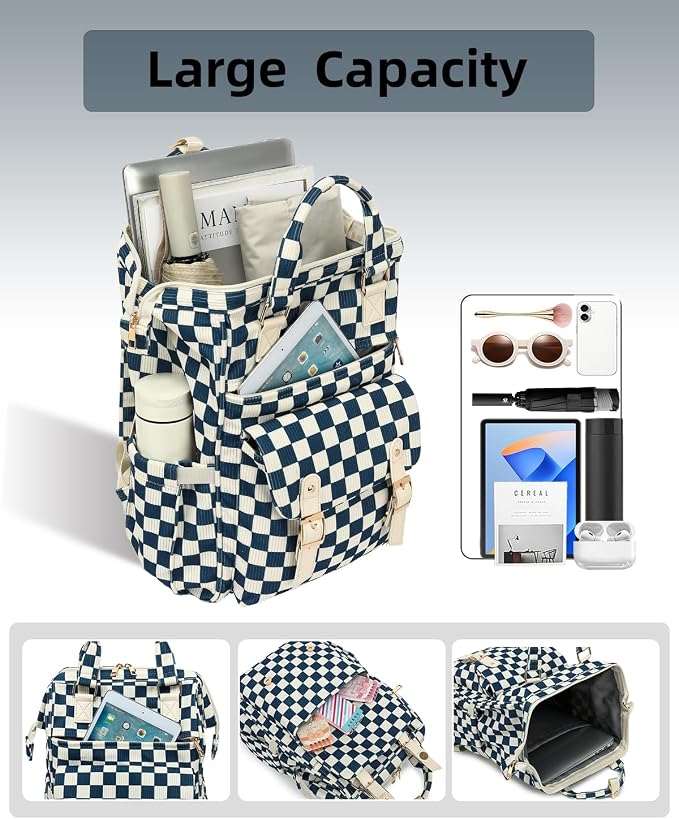 Checkered Navy Blue