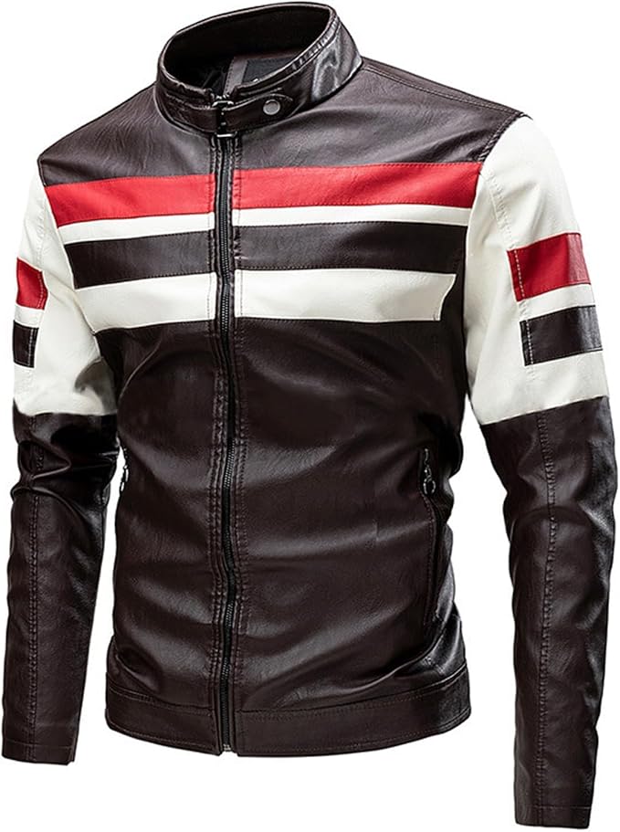 Brown White and Red