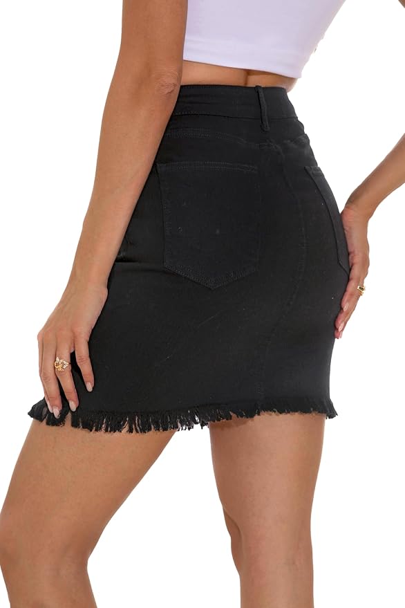 Raw Hem Black
