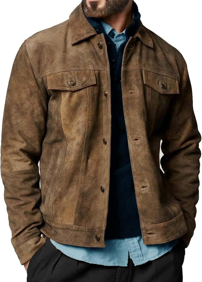 Khaki Suede Leather