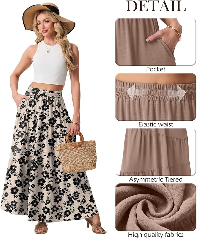 Khaki Black Flower