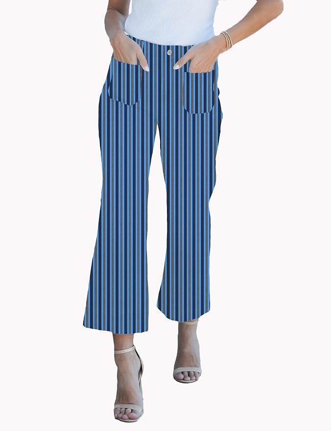 Wide Striped Blue