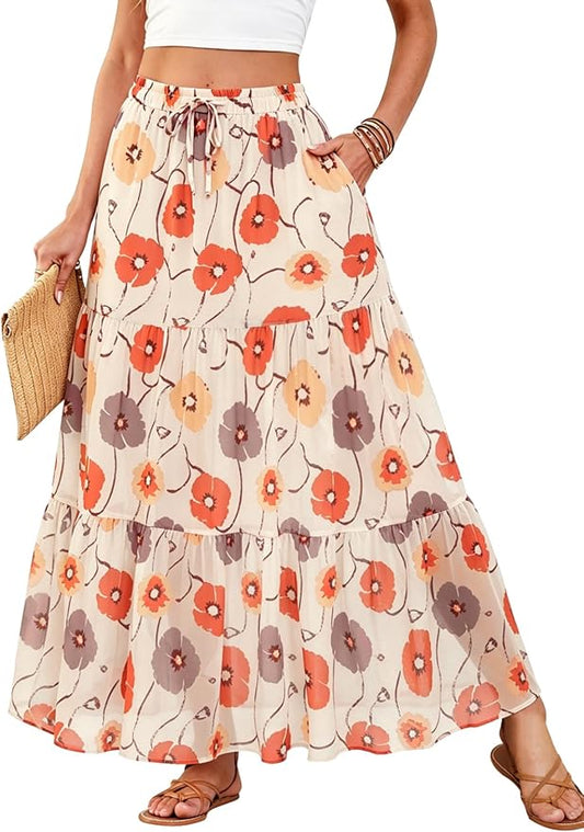 Apricot Orange Floral