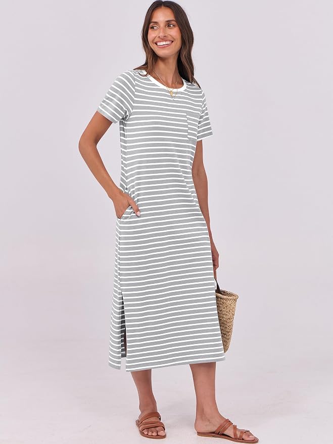 Grey White Stripe