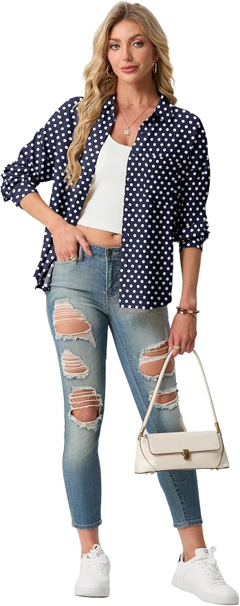 Navy D03 Polka Dot