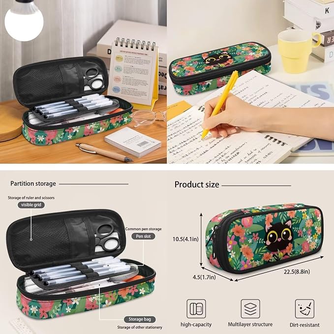Black Cat Floral