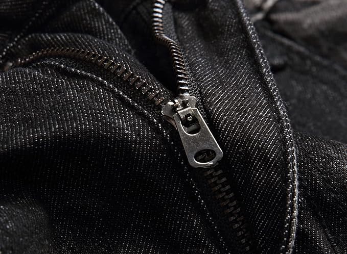 Black Ripped With White Patches