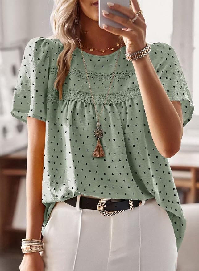 Light Green-black Dots