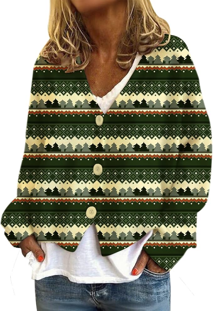 Womens Loose V-neck Cropped Cardigan 15