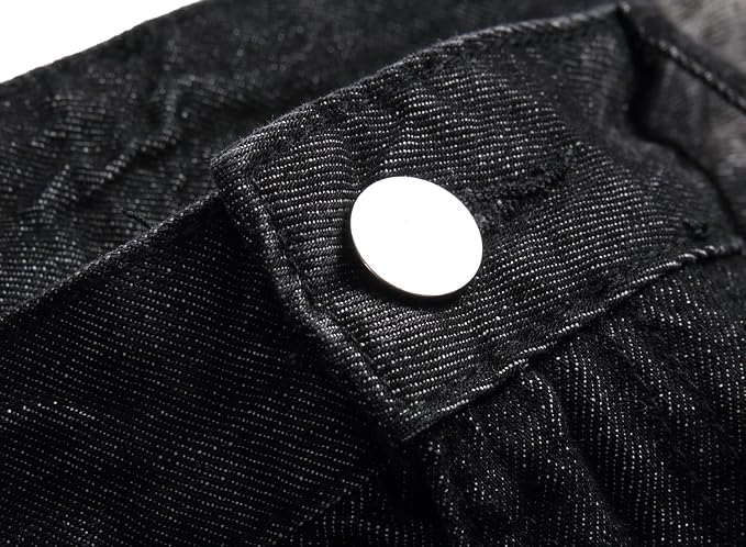 Black Ripped With White Patches