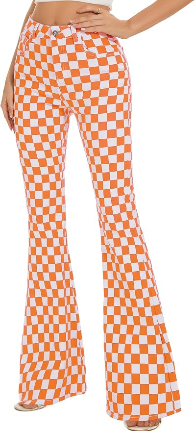 Orange and White Checkered