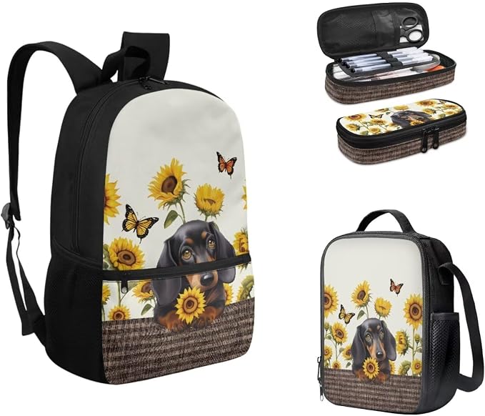 Dachshund Sunflower Butterfly