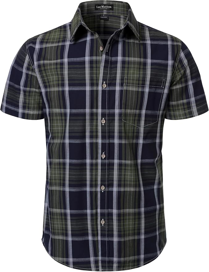 Navy Olive Plaid