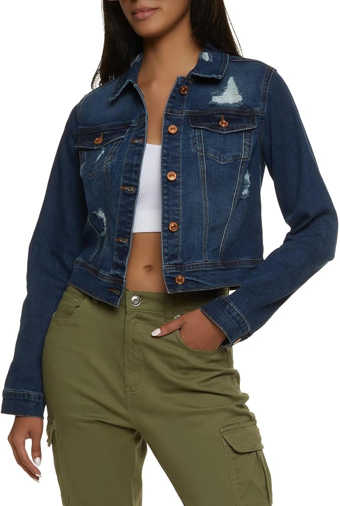 Dark Blue Jean Jacket for Women 70