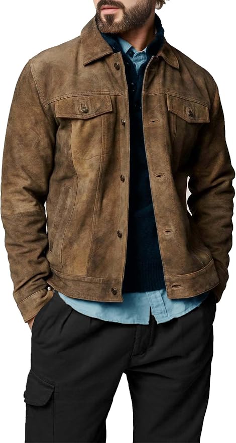 Khaki Suede Leather